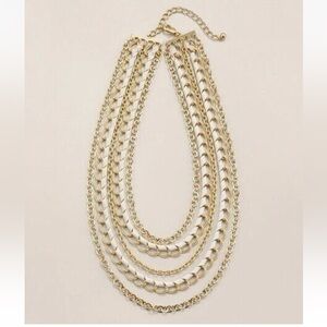 Chicos multi-strand Gold Chain Necklace